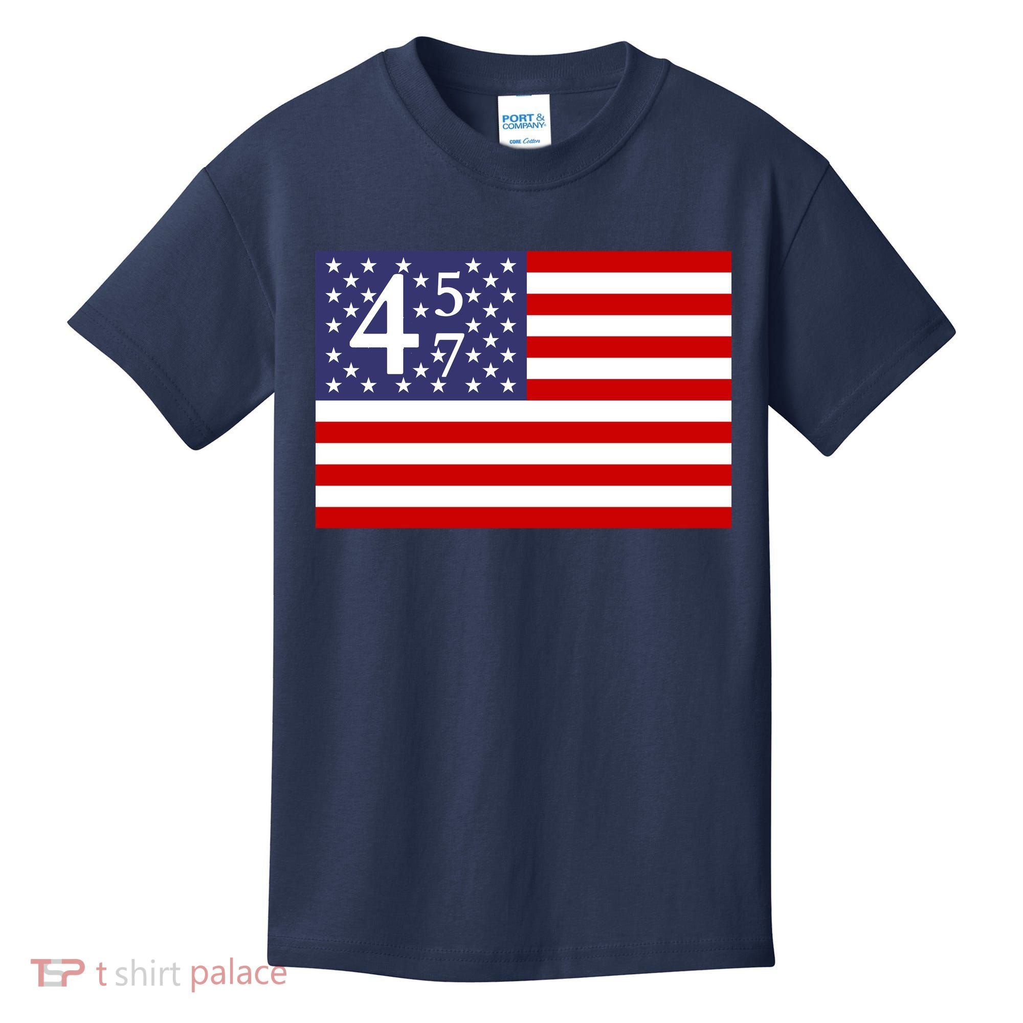 Donald Trump 45 47 Political Kids T-Shirt