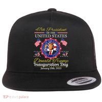 Donald Trump 47th President Inauguration 2025 Flat Bill Trucker Hat thumb 0