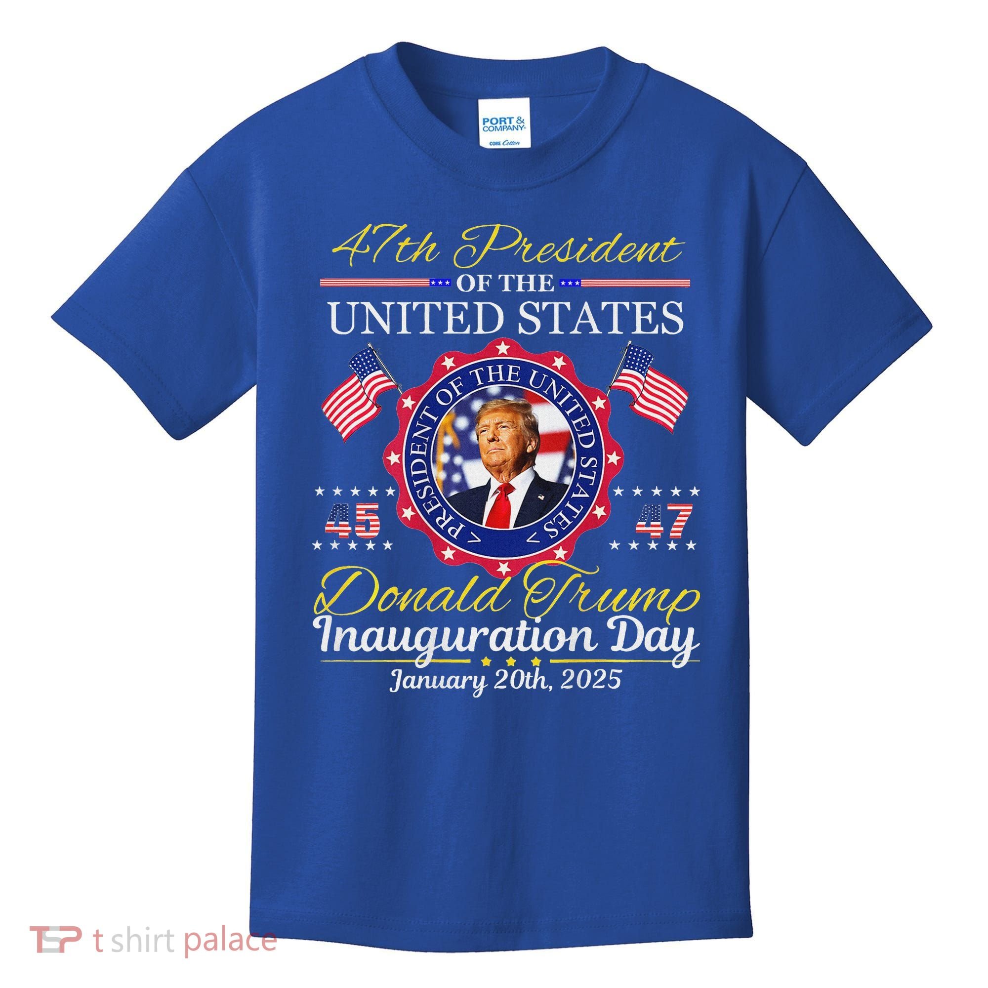 Donald Trump 47th President Inauguration 2025 Kids T-Shirt