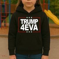 Donald Trump 4EVA 2028 Forever Kids Hoodie thumb 3