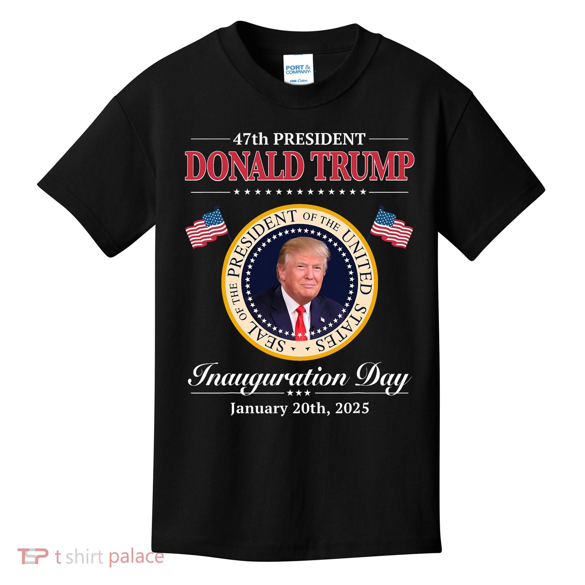 Donald Trump 47th President Inauguration 2025 Supporters Kids T-Shirt