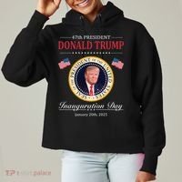 Donald Trump 4th President Inauguration Day Ladies Heavyweight Boxy Pullover Hoodie thumb 0