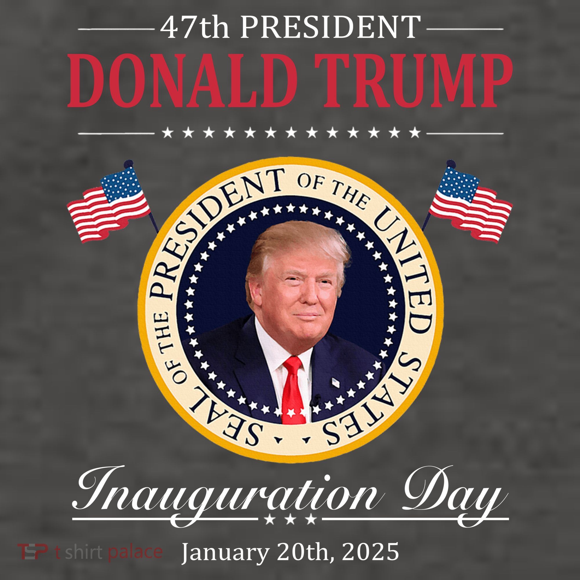 Donald Trump 4th President Inauguration Day Vector Backpack