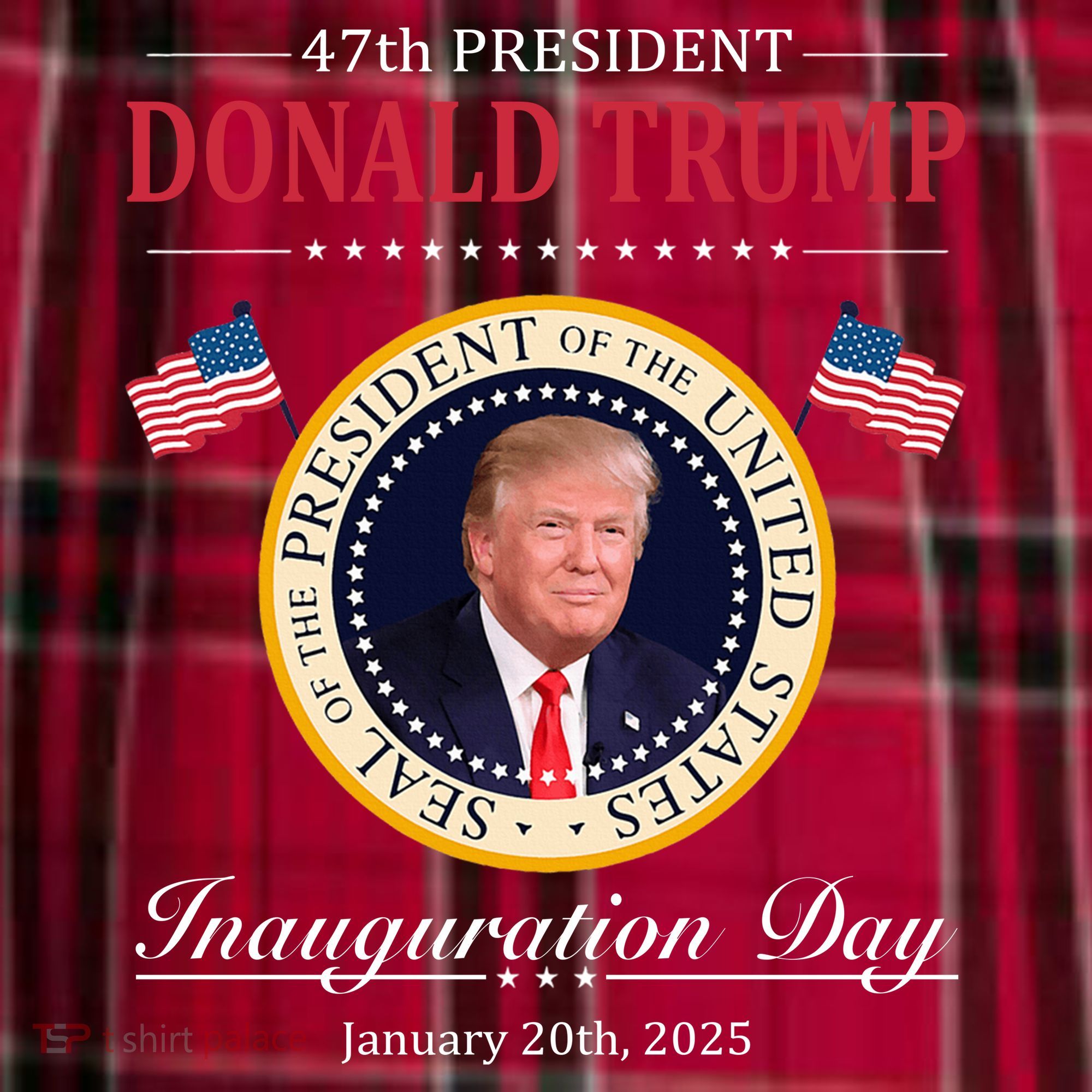 Donald Trump 4th President Inauguration Day Men's Flannel Plaid Pajama Pants