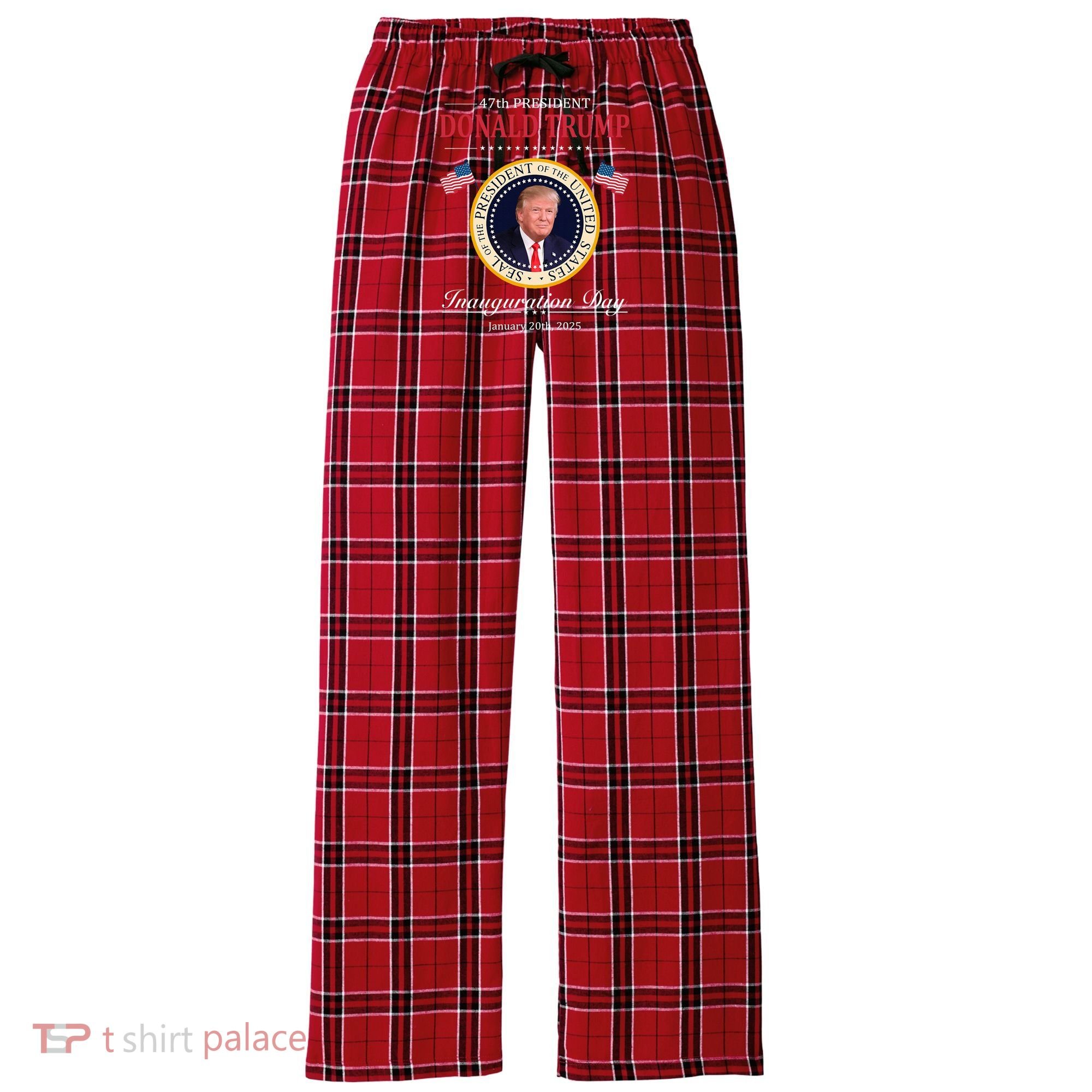 Donald Trump 4th President Inauguration Day Women's Flannel Plaid Pajama Pants