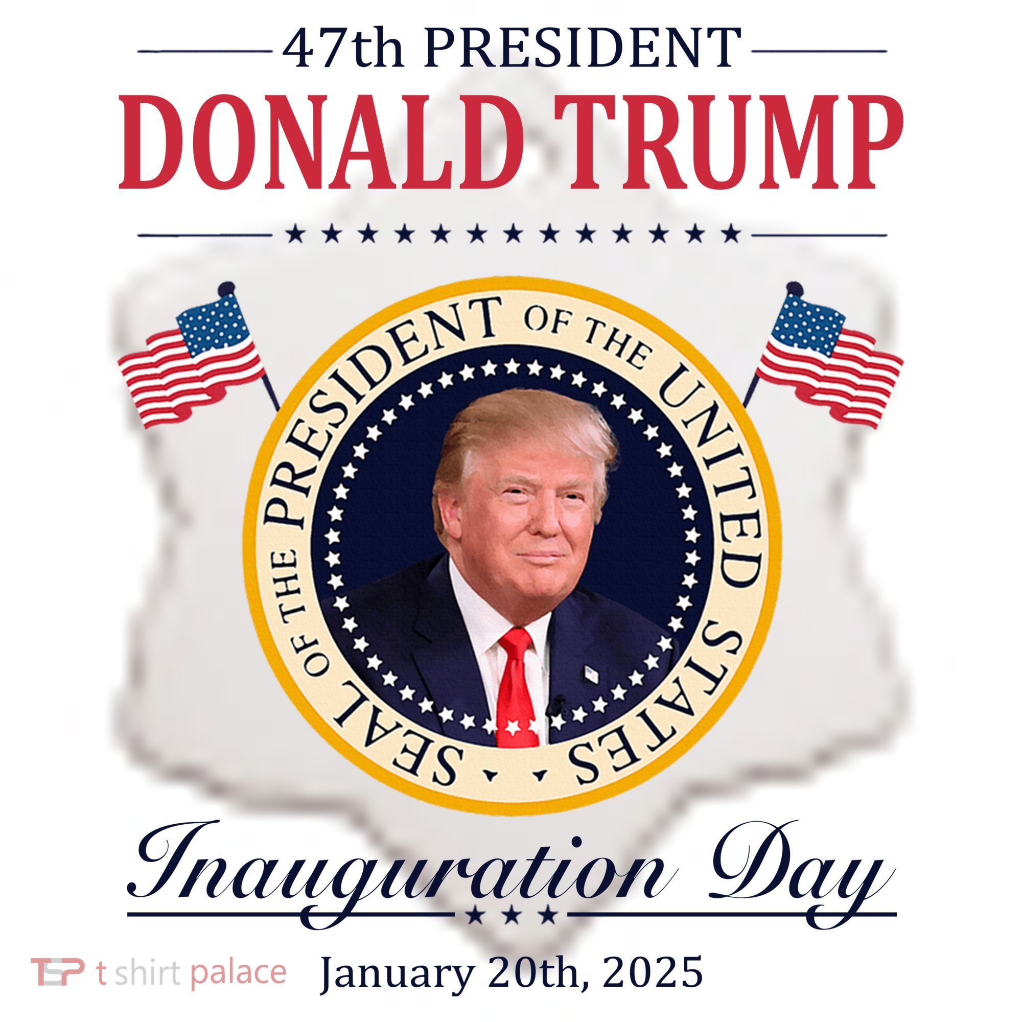 Donald Trump 4th President Inauguration Day Ceramic Ornament