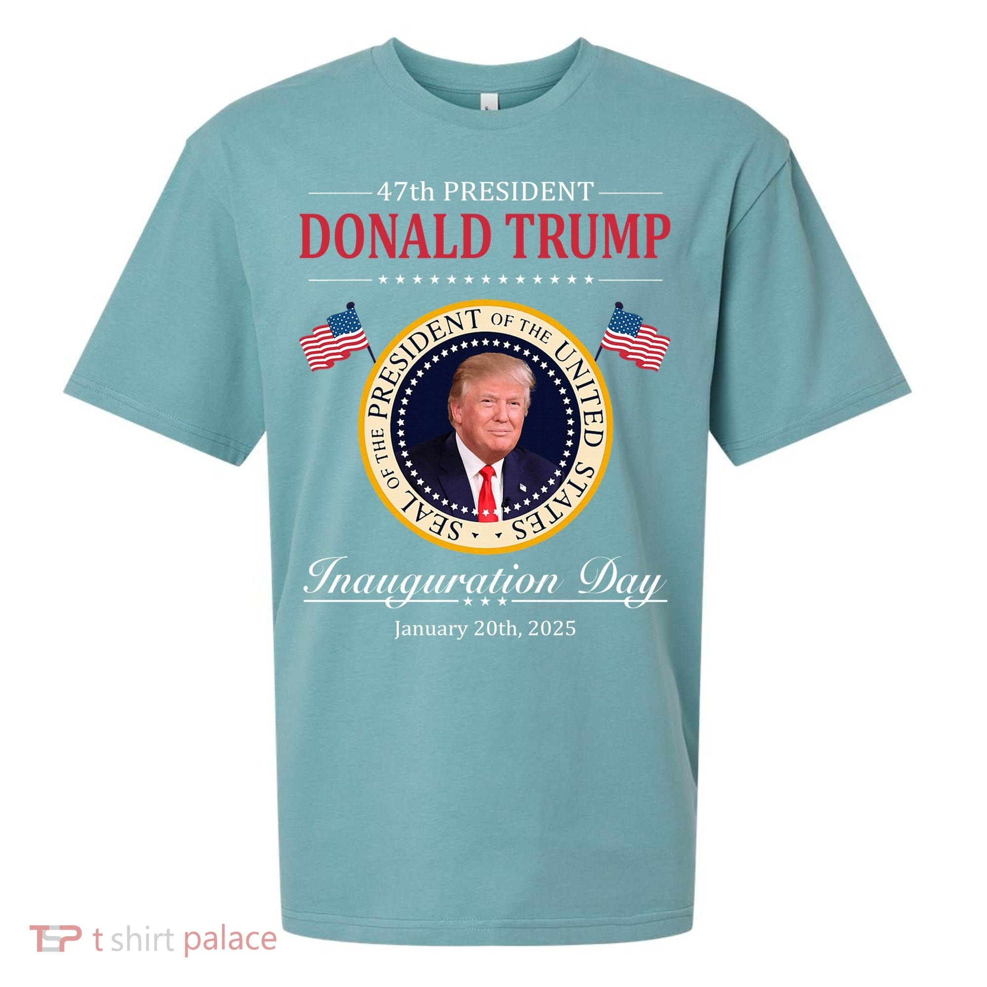 Donald Trump 4th President Inauguration Day Sueded Cloud Jersey T-Shirt