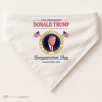 Donald Trump 4th President Inauguration Day USA-Made Doggie Bandana