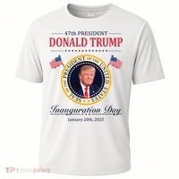 Donald Trump 4th President Inauguration Day Cooling Performance Crew T-Shirt thumb 0