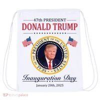 Donald Trump 4th President Inauguration Day Drawstring Bag thumb 0