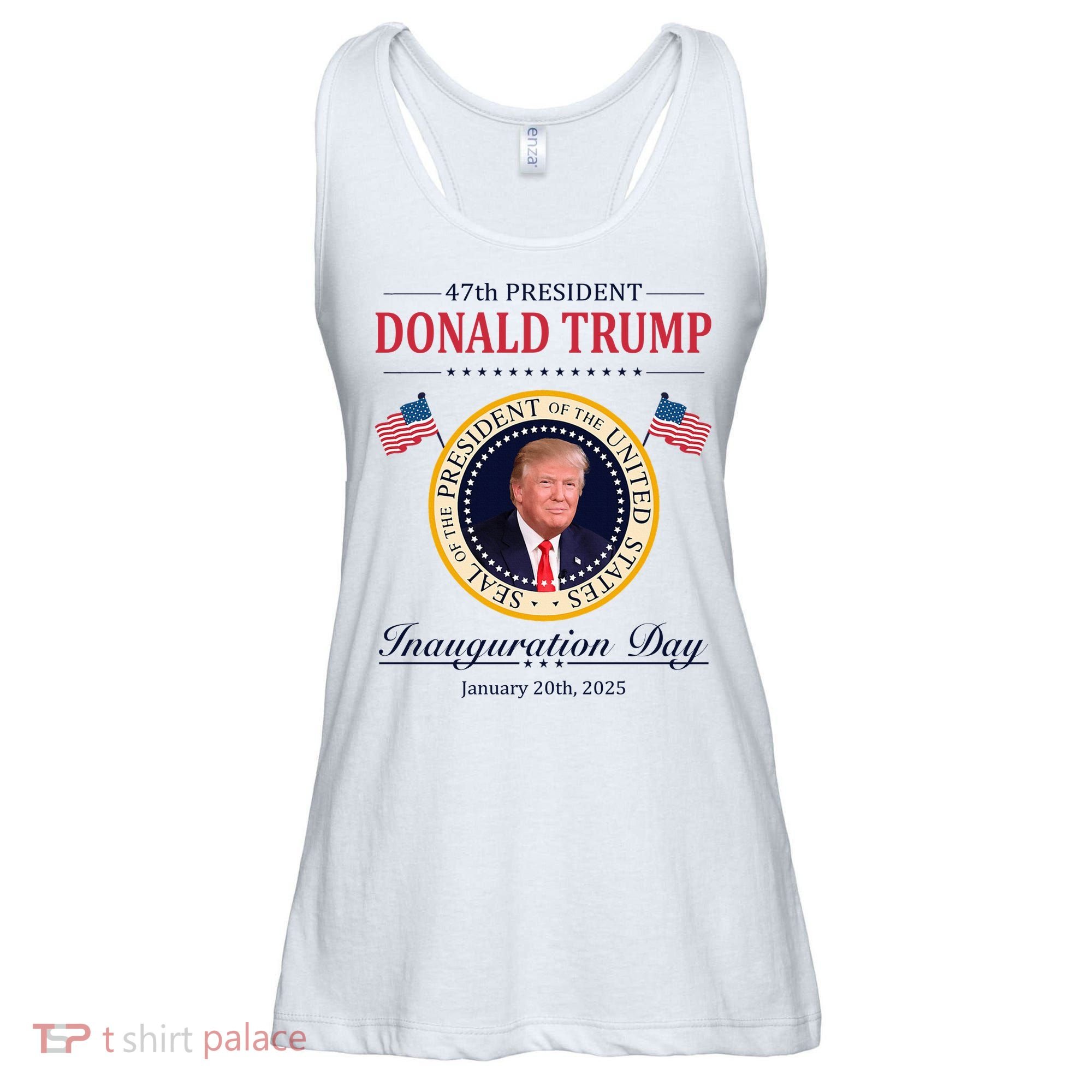 Donald Trump 4th President Inauguration Day Ladies Essential Flowy Tank