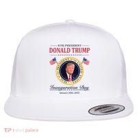 Donald Trump 4th President Inauguration Day Flat Bill Trucker Hat thumb 0
