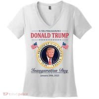 Donald Trump 4th President Inauguration Day Women's V-Neck T-Shirt thumb 0