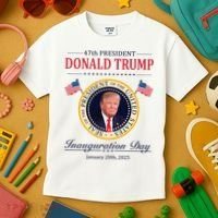 Donald Trump 4th President Inauguration Day Kids T-Shirt thumb 3