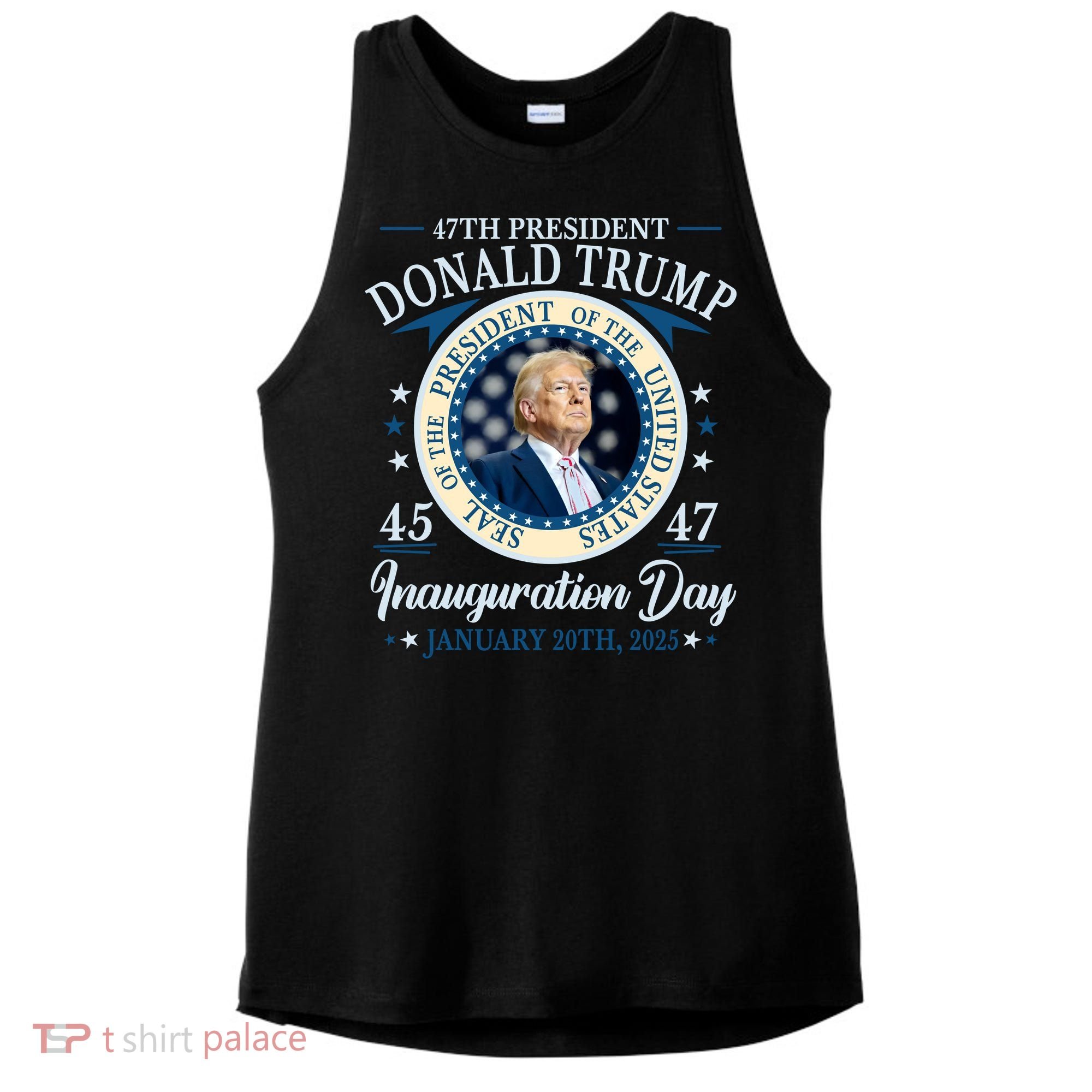 Donald Trump 47th President Inauguration 2025 Supporters Patriotic Ladies PosiCharge Tri-Blend Wicking Tank