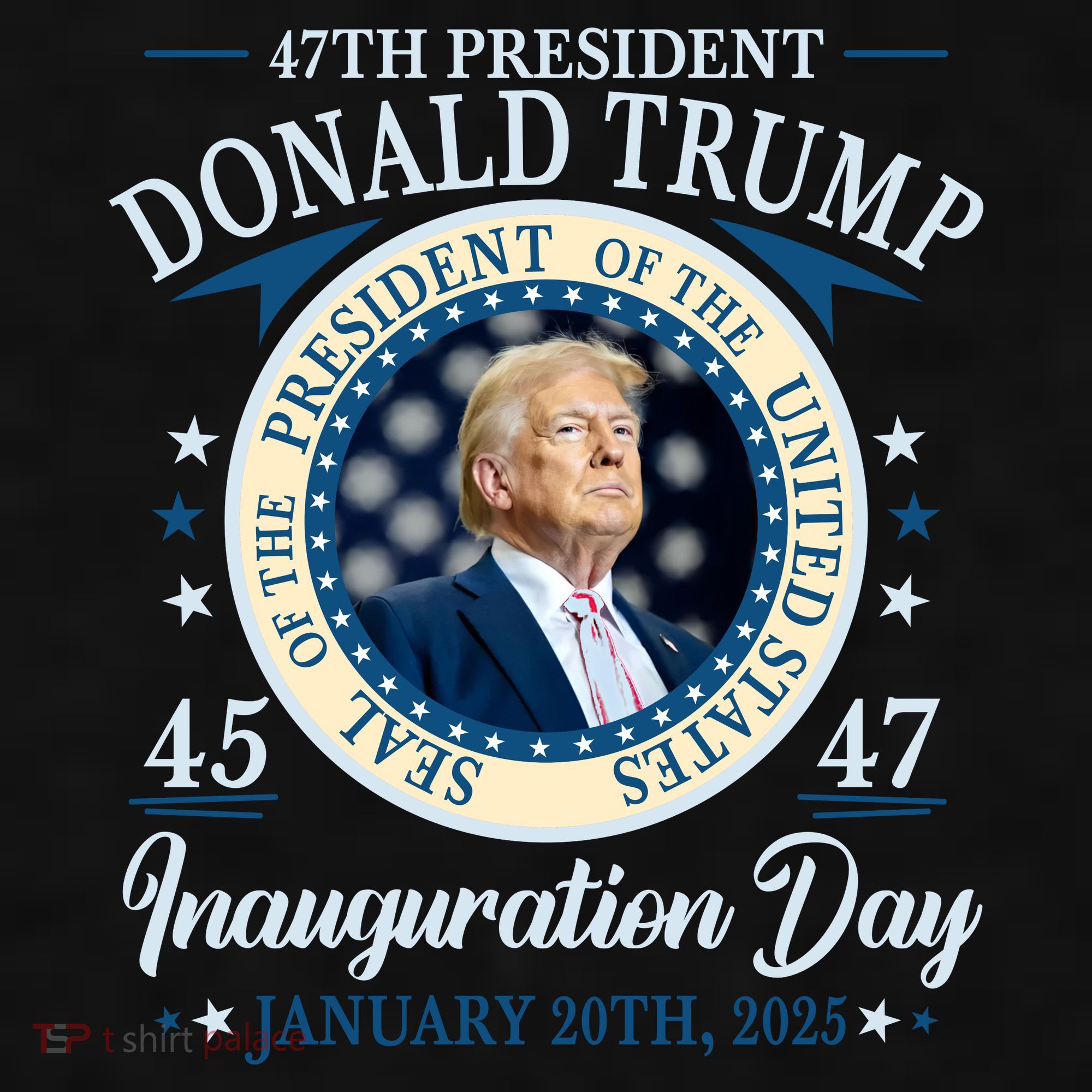 Donald Trump 47th President Inauguration 2025 Supporters Patriotic Ladies PosiCharge Tri-Blend Wicking Tank