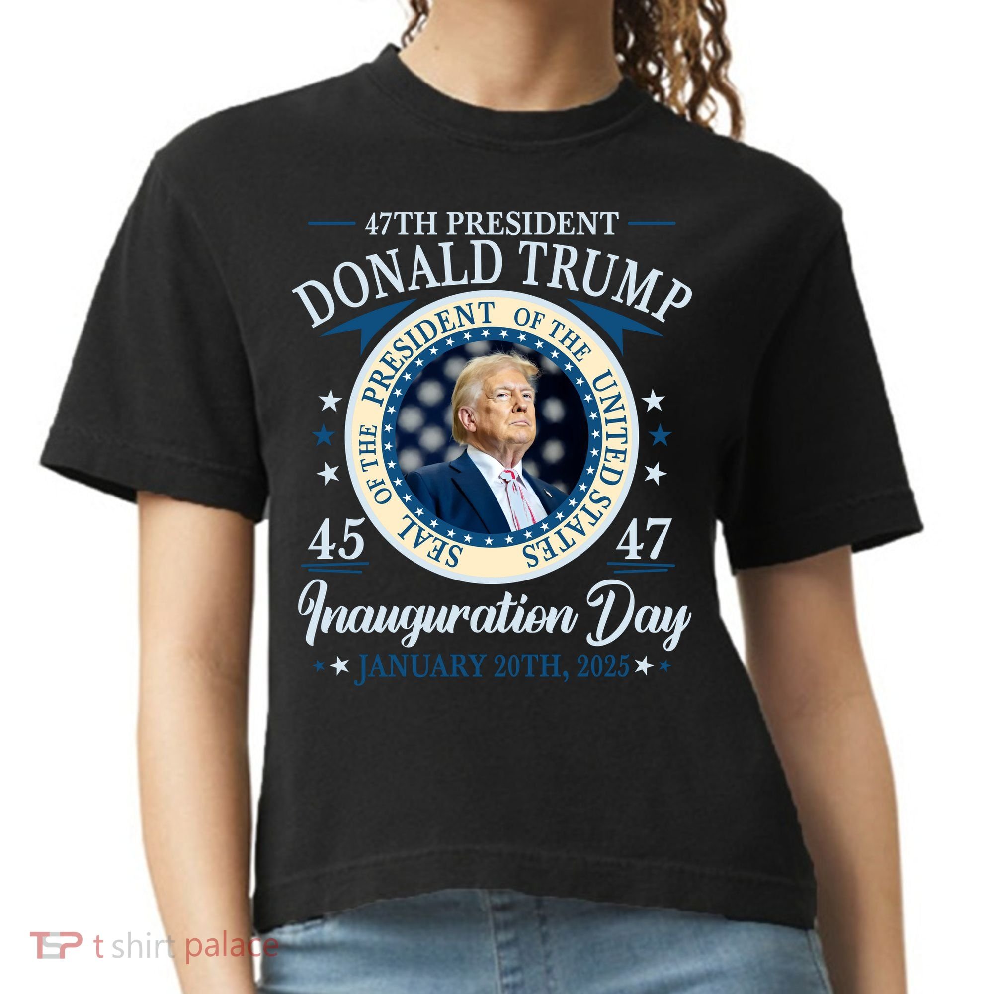 Donald Trump 47th President Inauguration 2025 Supporters Patriotic Comfort Colors Boxy T-Shirt