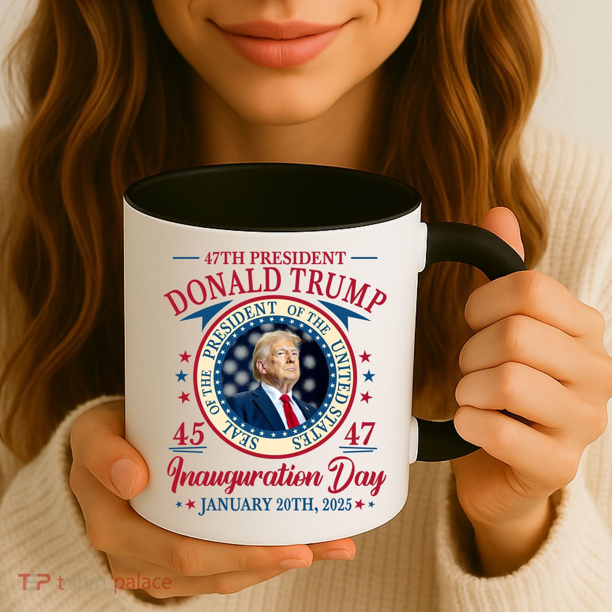 Donald Trump 47th President Inauguration 2025 Supporters Patriotic Coffee Mug