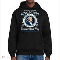 Donald Trump 47th President Inauguration 2025 Supporters Patriotic District V.I.T. Heavyweight Hoodie thumb 0