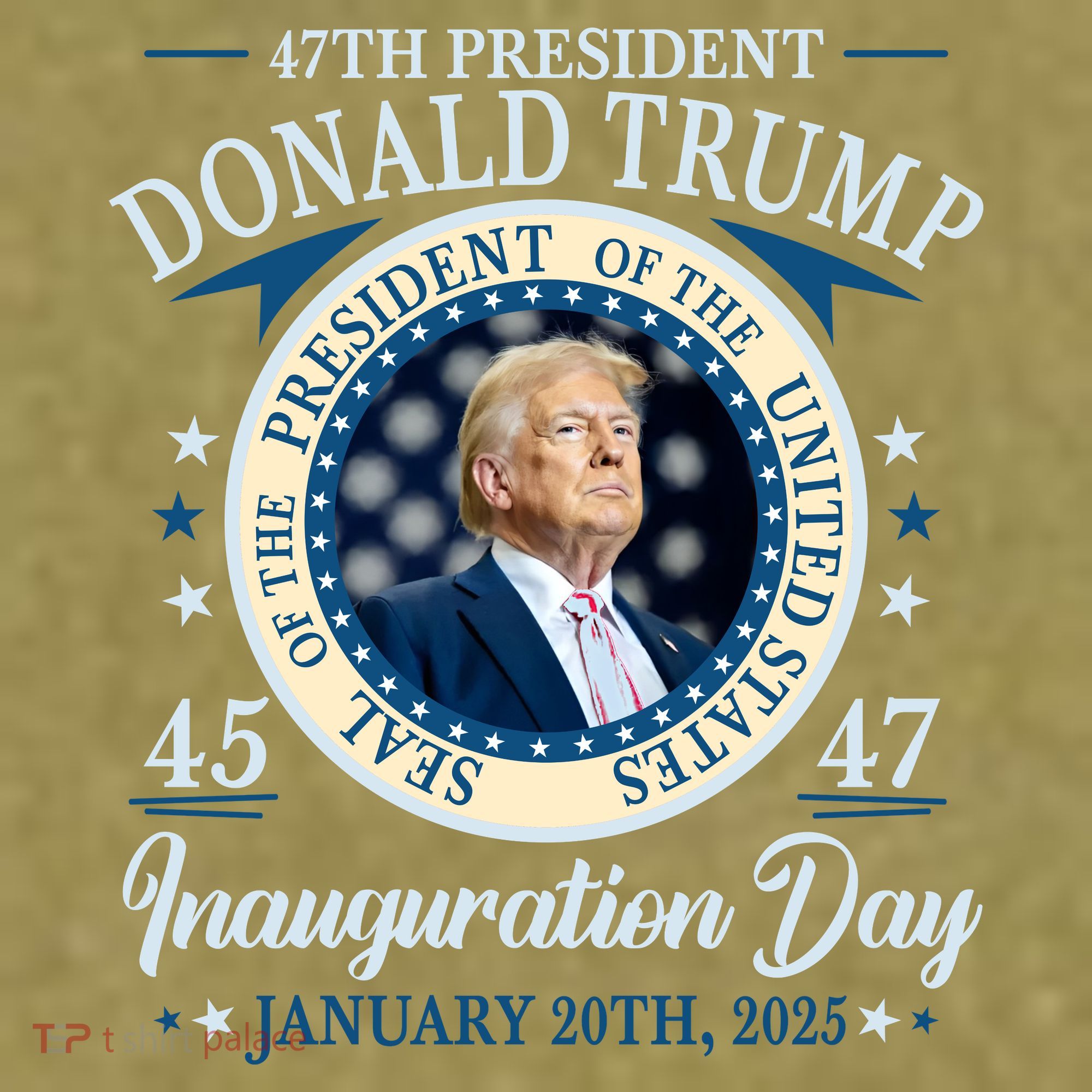 Donald Trump 47th President Inauguration 2025 Supporters Patriotic Garment-Dyed Women's Muscle Tee