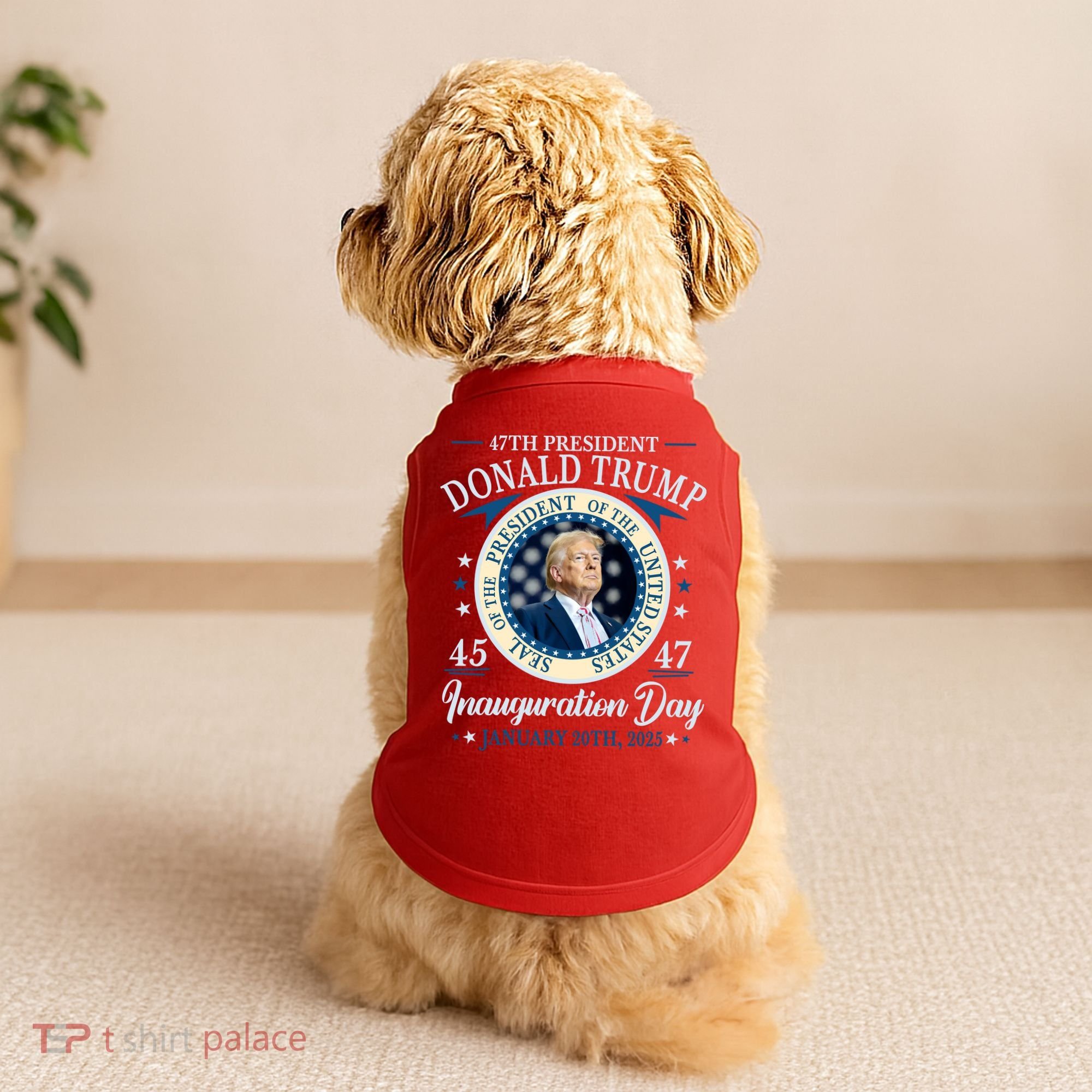 Donald Trump 47th President Inauguration 2025 Supporters Patriotic Doggie Tank