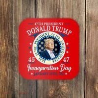 Donald Trump 47th President Inauguration 2025 Supporters Patriotic Coaster thumb 0