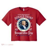 Donald Trump 47th President Inauguration 2025 Supporters Patriotic Women's Crop Top Tee thumb 0