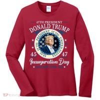 Donald Trump 47th President Inauguration 2025 Supporters Patriotic Women's Long Sleeve Shirt thumb 0