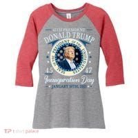 Donald Trump 47th President Inauguration 2025 Supporters Patriotic Women's Tri-Blend 3/4-Sleeve Raglan Shirt thumb 0