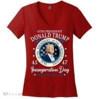 Donald Trump 47th President Inauguration 2025 Supporters Patriotic Women's V-Neck T-Shirt thumb 0
