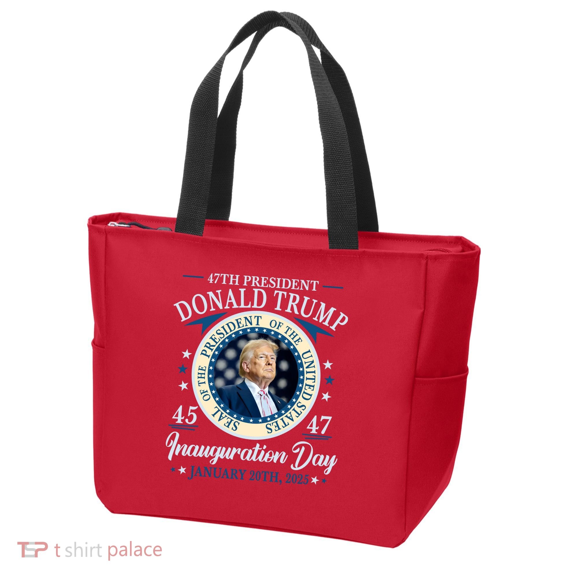 Donald Trump 47th President Inauguration 2025 Supporters Patriotic Tote Bag