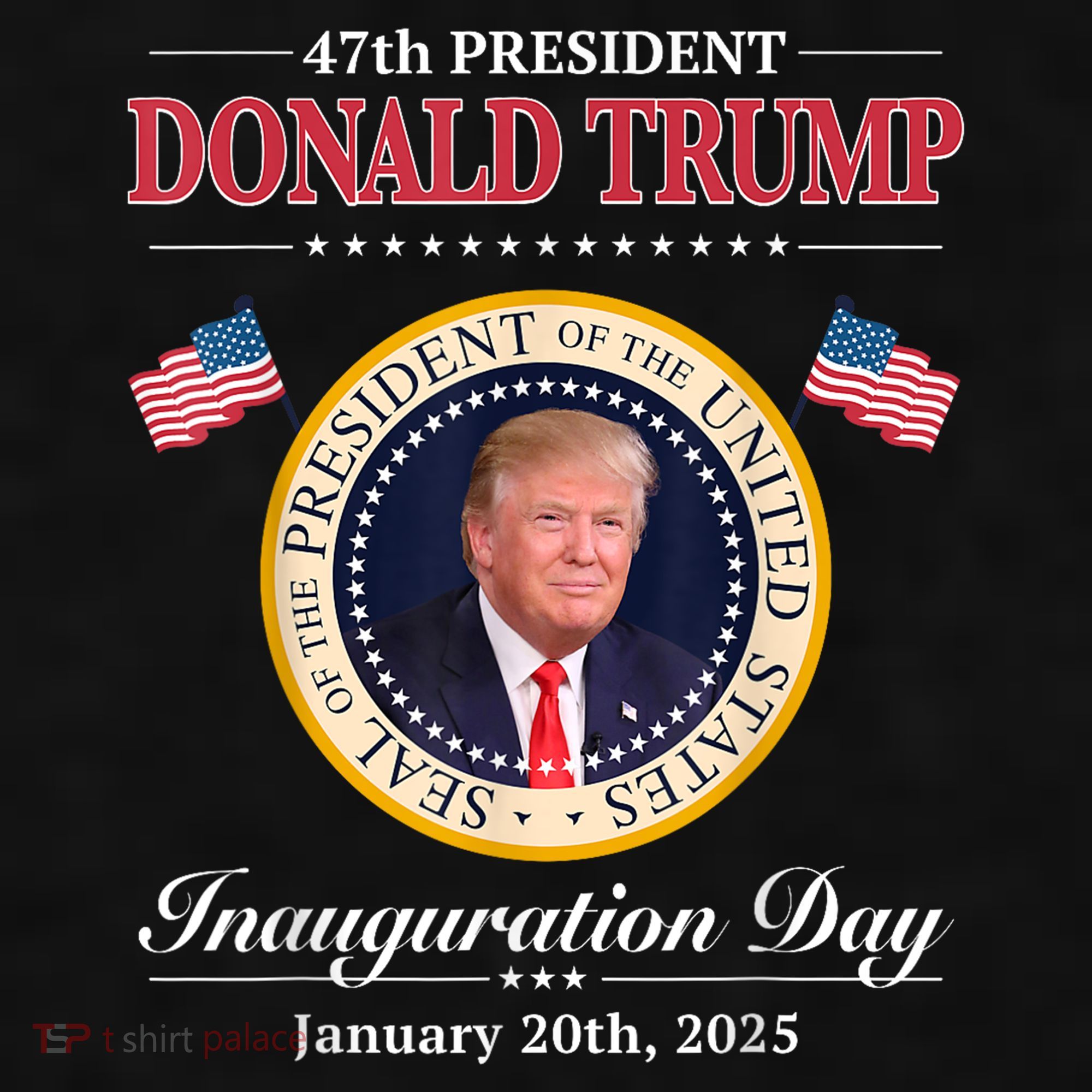 Donald Trump 47th President Inauguration 2025 Supporters Ladies PosiCharge Tri-Blend Wicking Tank