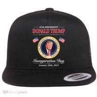 Donald Trump 47th President Inauguration 2025 Supporters Flat Bill Trucker Hat thumb 0