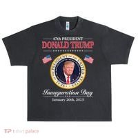 Donald Trump 47th President Inauguration 2025 Supporters Urban Oversized Heavyweight T-Shirt thumb 0