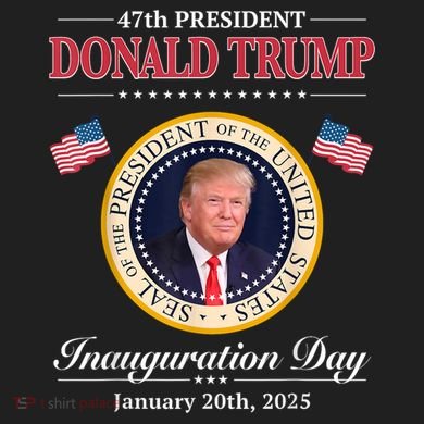 Donald Trump 47th President Inauguration 2025 Supporters Plastic Christmas Ball Ornament