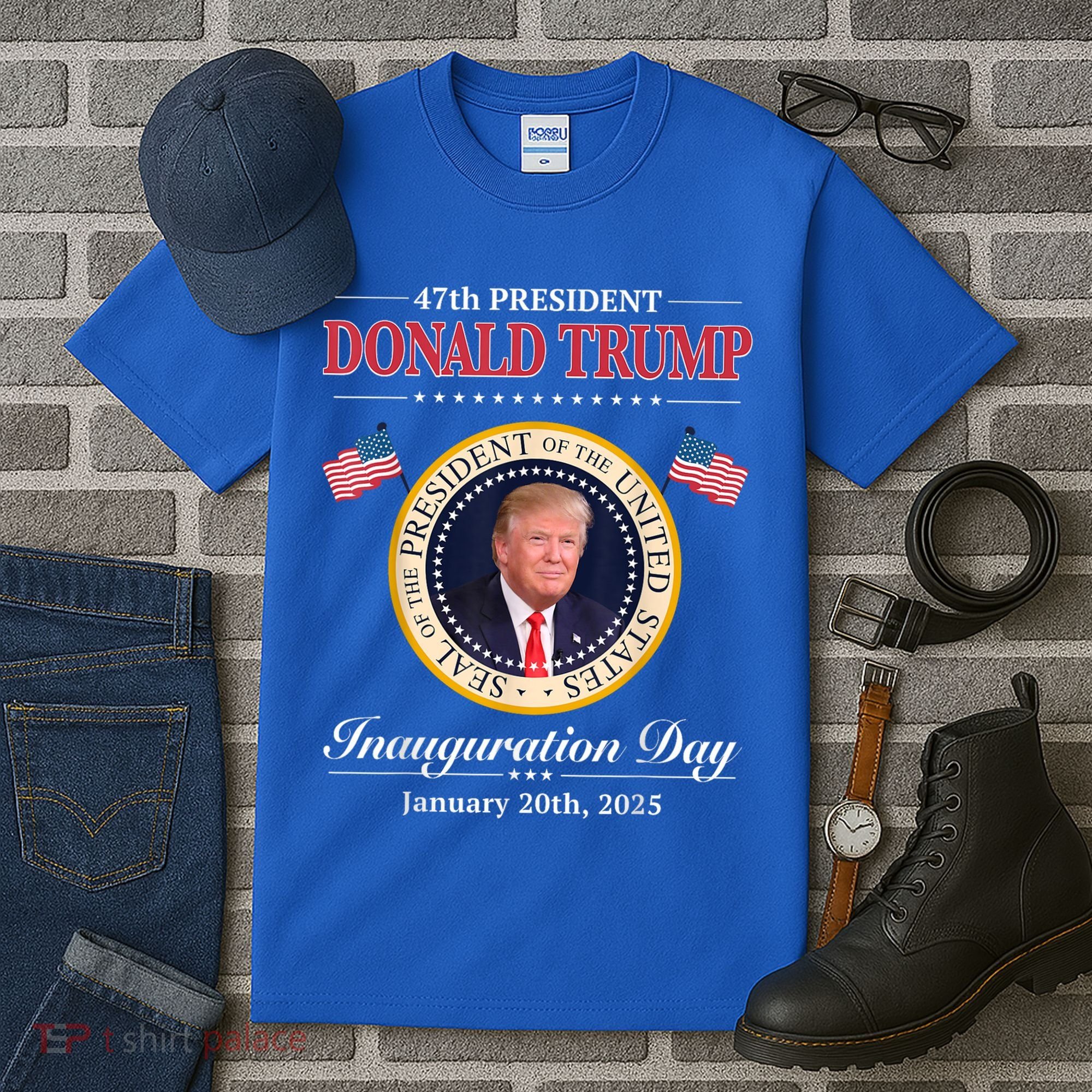 Donald Trump 47th President Inauguration 2025 Supporters Tall T-Shirt