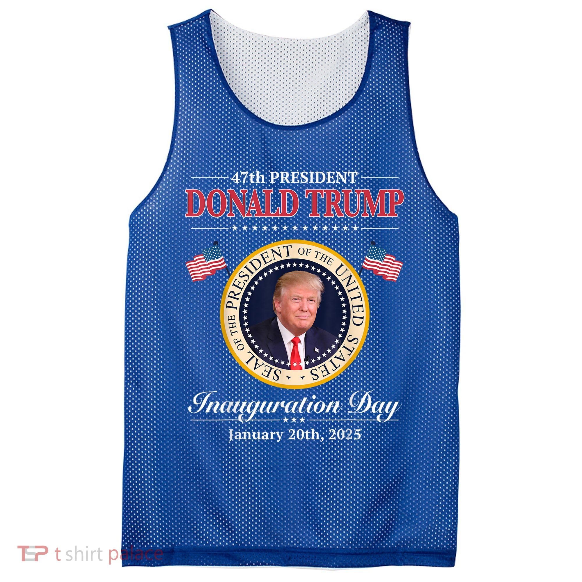 Donald Trump 47th President Inauguration 2025 Supporters Mesh Reversible Basketball Jersey Tank