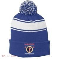 Donald Trump 47th President Inauguration 2025 Supporters Stripe Pom Pom Beanie thumb 0