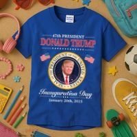 Donald Trump 47th President Inauguration 2025 Supporters Kids T-Shirt thumb 3