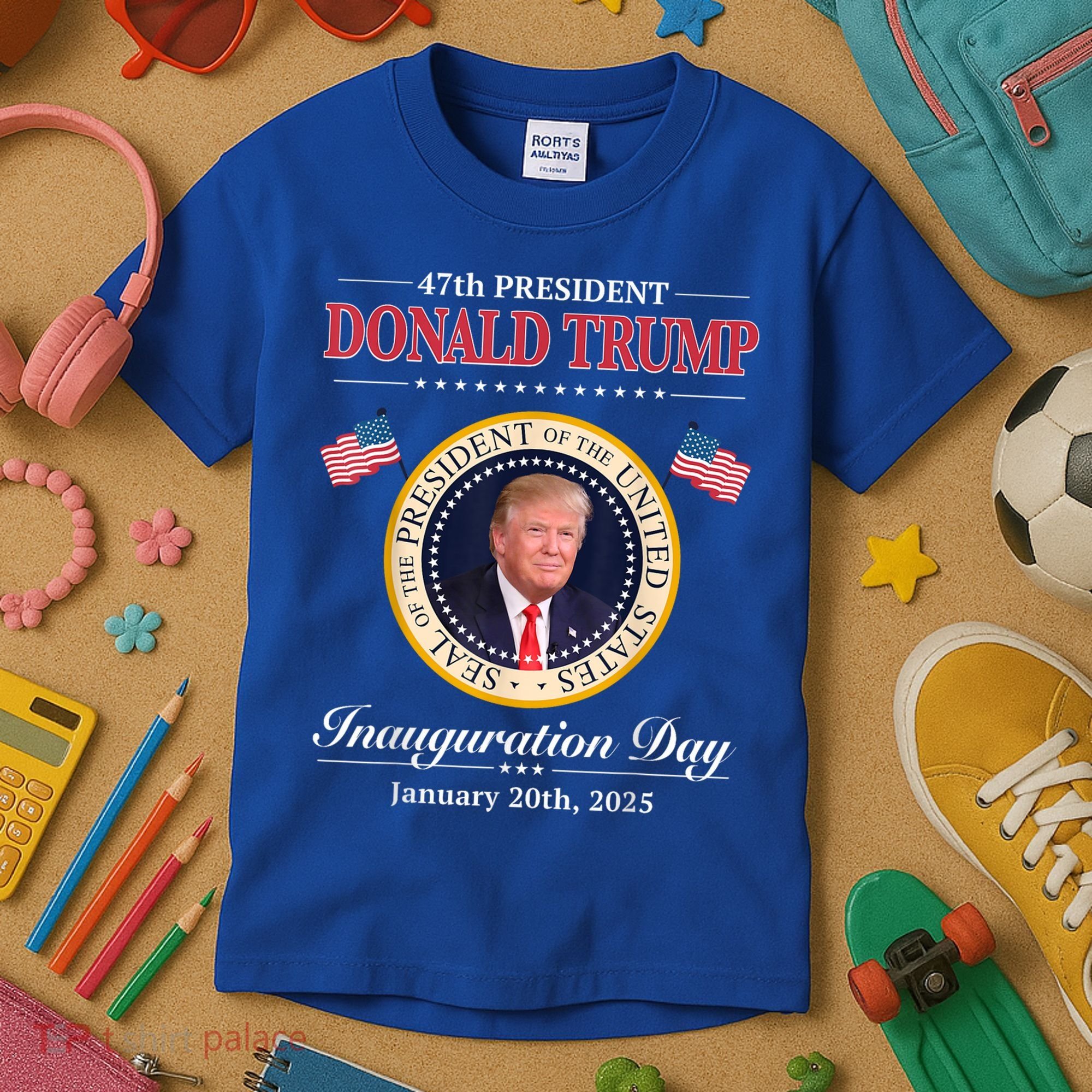 Donald Trump 47th President Inauguration 2025 Supporters Kids T-Shirt