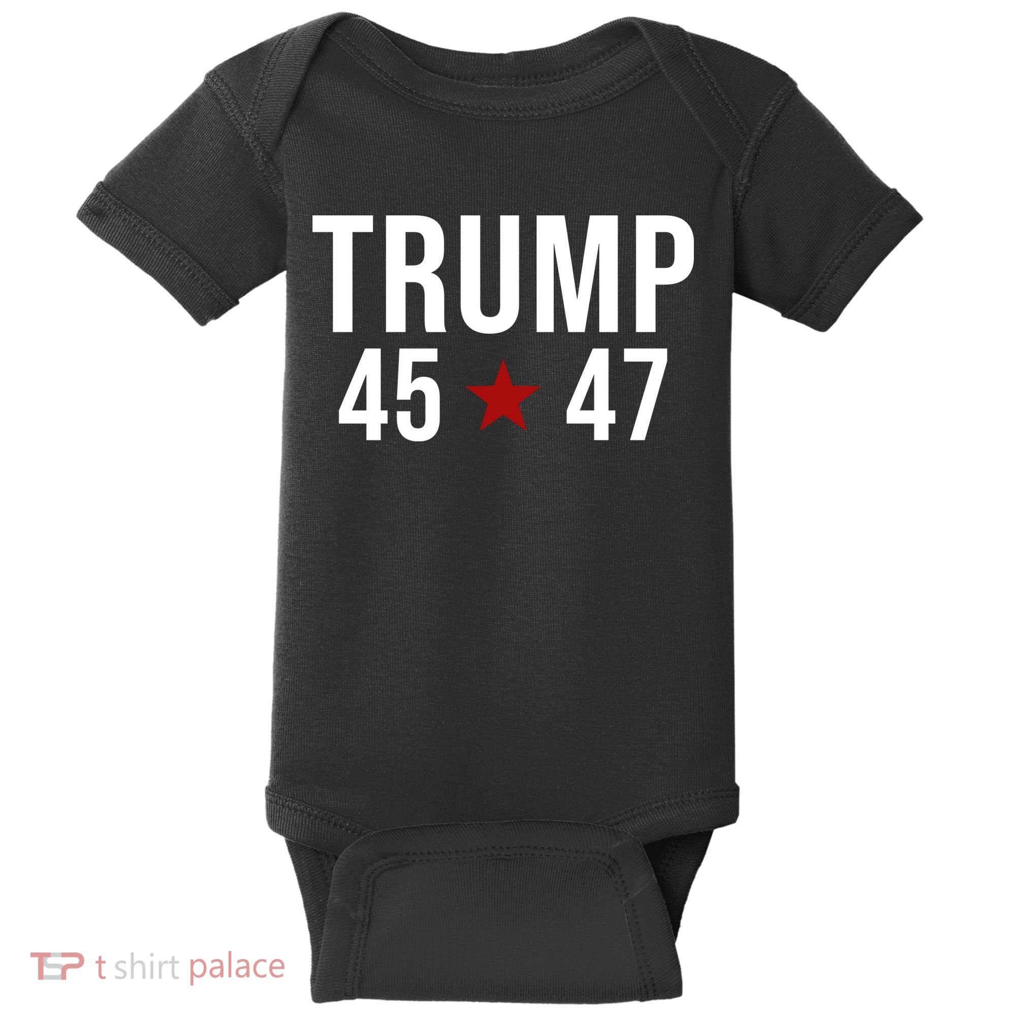 Donald Trump 45 47th President Baby Bodysuit