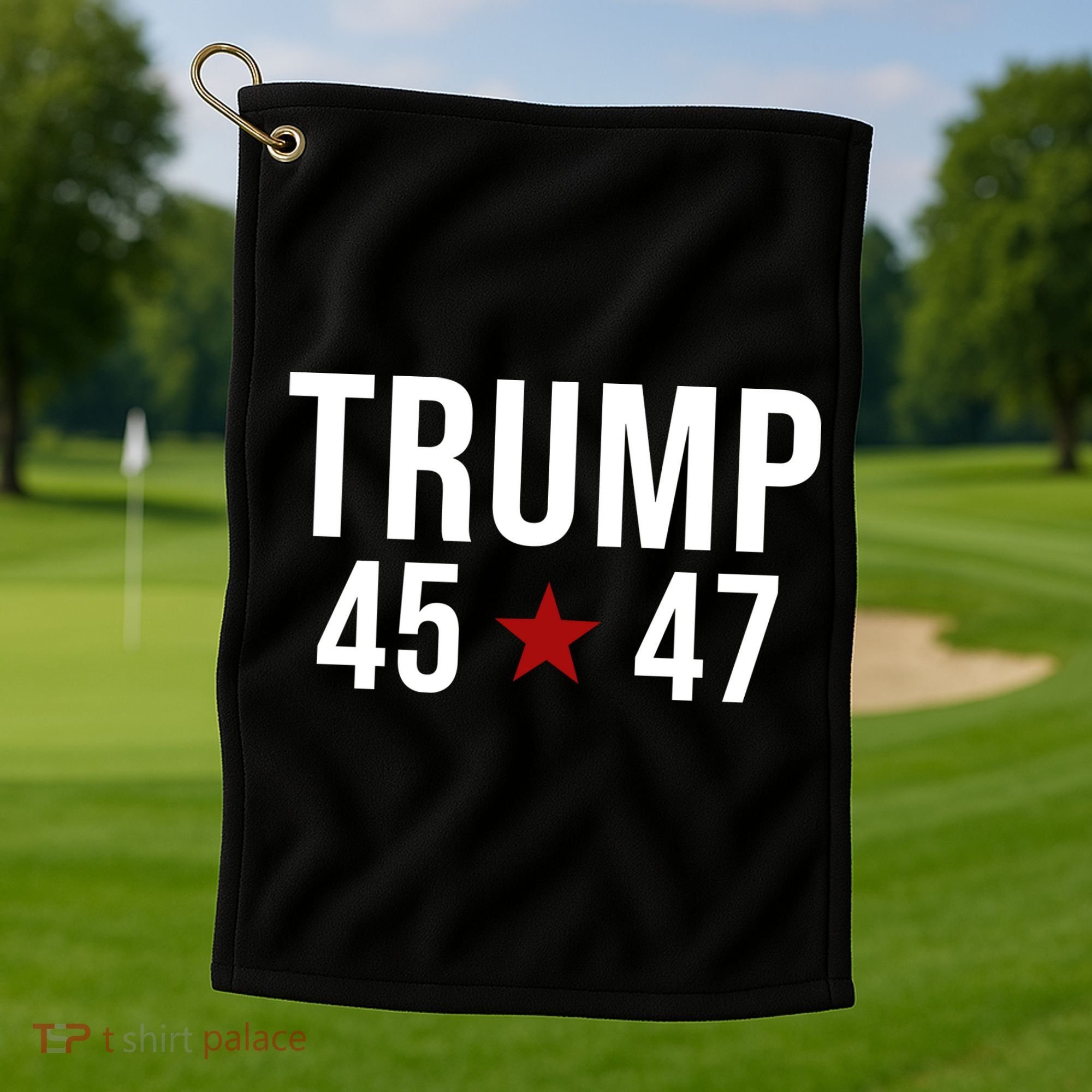 Donald Trump 45 47th President Golf Towel