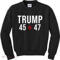 Donald Trump 45 47th President Kids Sweatshirt thumb 0