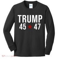 Donald Trump 45 47th President Kids Long Sleeve Shirt thumb 0