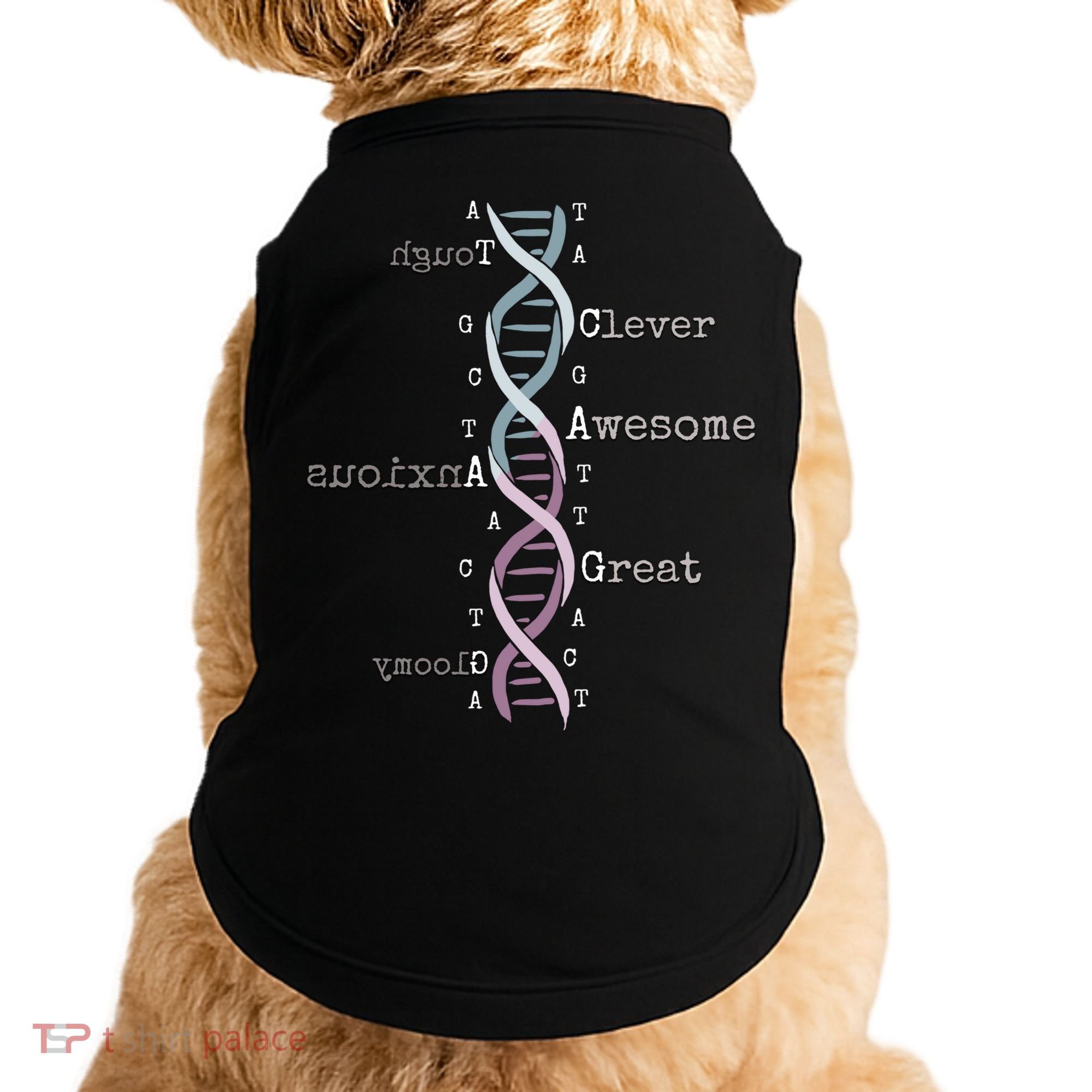 Dna Tee Awesome Genome Funny Science Genetics Birthday Gift Doggie Tank