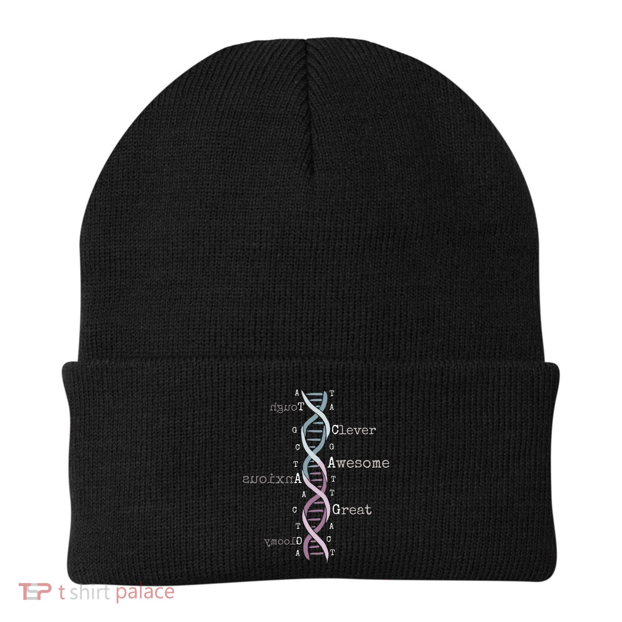 Dna Tee Awesome Genome Funny Science Genetics Birthday Gift Beanie