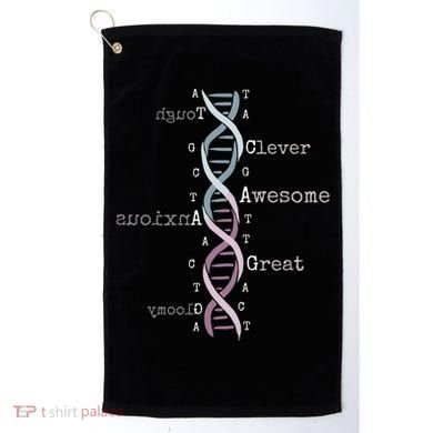 Dna Tee Awesome Genome Funny Science Genetics Birthday Gift Golf Towel