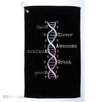 Dna Tee Awesome Genome Funny Science Genetics Birthday Gift Golf Towel thumb 0
