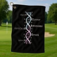 Dna Tee Awesome Genome Funny Science Genetics Birthday Gift Golf Towel thumb 1
