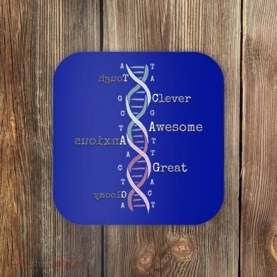 Dna Tee Awesome Genome Funny Science Genetics Birthday Gift Coaster